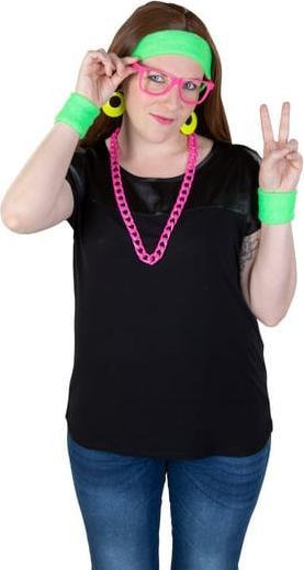Actual product image MICA Festival Carnival jewellery - necklace - neon pink
