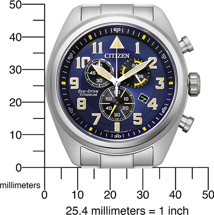 Immagine prodotto Citizen AT2480-81L Cronografo Eco-Drive Super Titanio 43 mm (Cronografo, 43 mm)
