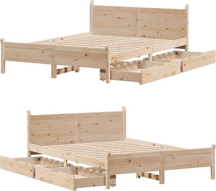 Actual product image vidaXL Bed without mattress (120 x 200 cm)