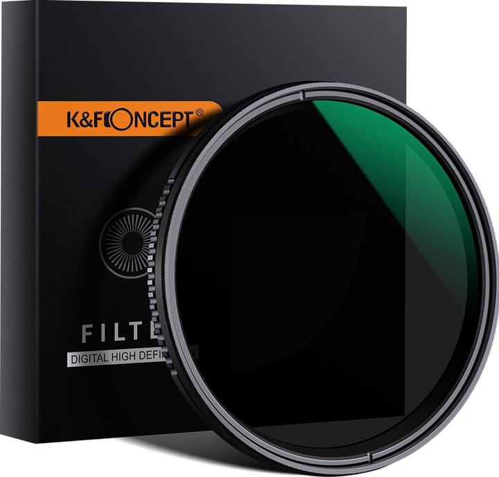 Image du produit K&F Concept Filtre ND variable ND8-2000 Super Slim 72mm (72 mm, Filtre gris neutre)