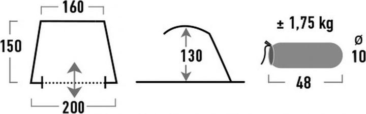Actual product image High Peak Rapid Beach 80 (Dome tent, 1.75 kg)