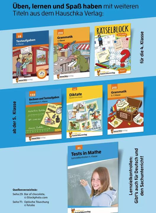 Actual product image Mathe trainieren 4. Klasse (German, Adolf Hauschka, 2021)