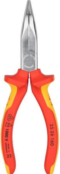 Productafbeelding Knipex Platte rondneus tang met snijkant (radiotang) 25 26 160 (160 mm)
