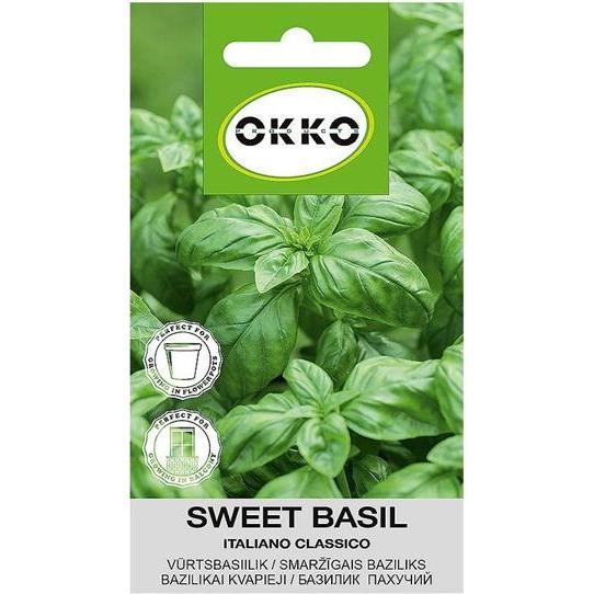 Okko, Semi, Sweet Basil Italiano Classico (Semi di erbe)
