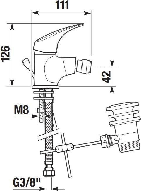 Image du produit Jika MIXER BIDET TALAS H3411N10041111