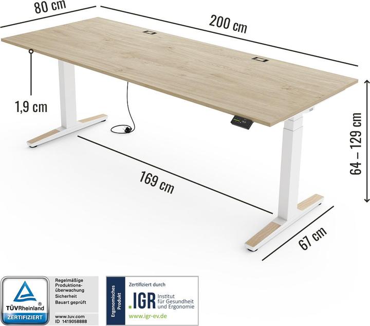 Immagine prodotto Yaasa Desk Expert (200 x 80 cm)