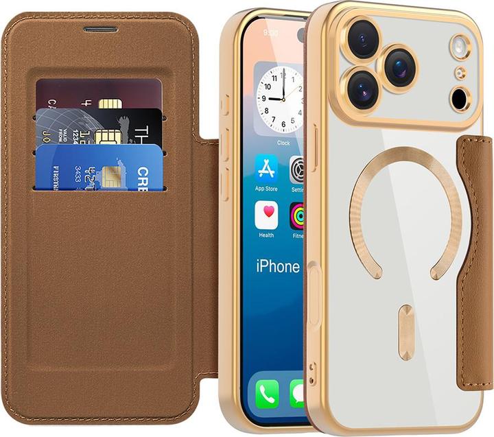 Produktbild Techsuit - SmartMag Book Case - iPhone 17 Pro Max - Brown (Apple iPhone 17 Pro Max)