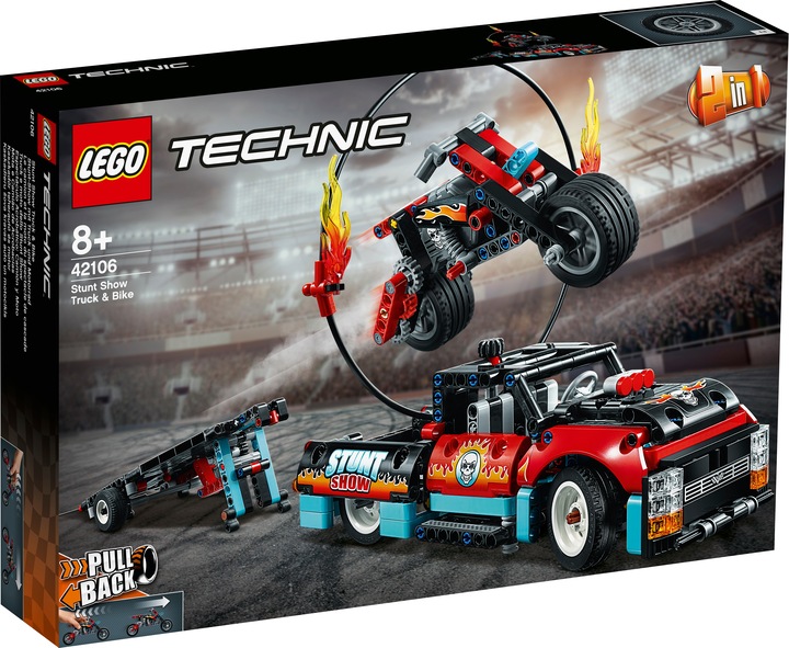 Actual product image LEGO Stunt show with truck and motorcycle (42106, LEGO Technic)