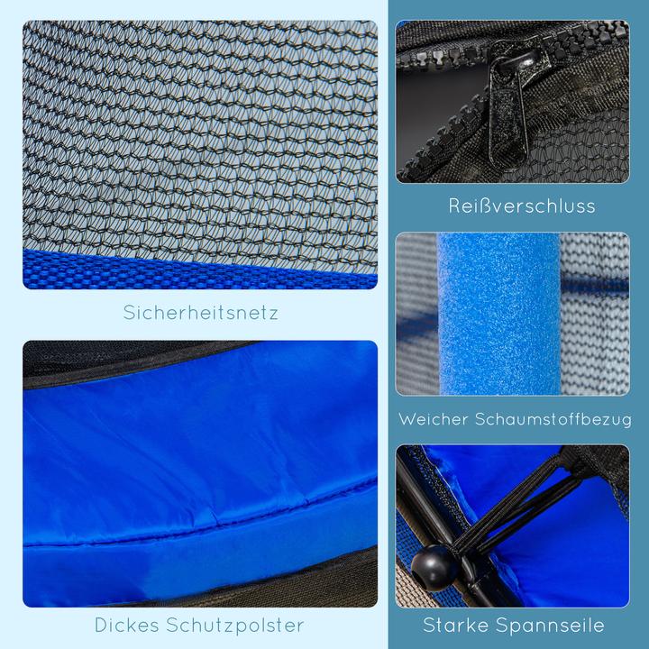 Image du produit Homcom Kindertrampolin Stahl, Kunststoff Blau (108 cm)