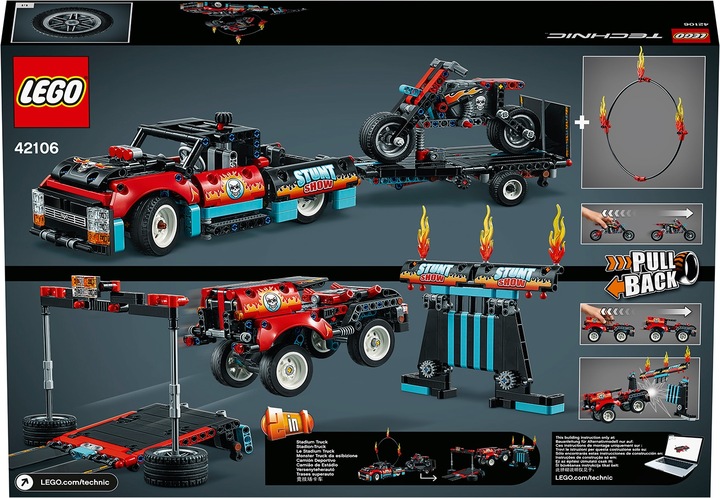 Actual product image LEGO Stunt show with truck and motorcycle (42106, LEGO Technic)