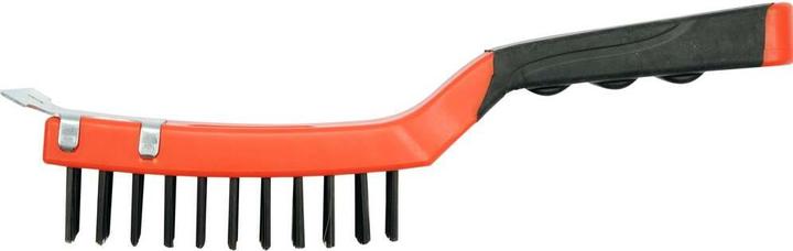 Actual product image Yato Szczotka Druciana 4-Rzędowa Plastikowa Rączka, Ze Skrobakiem 6333