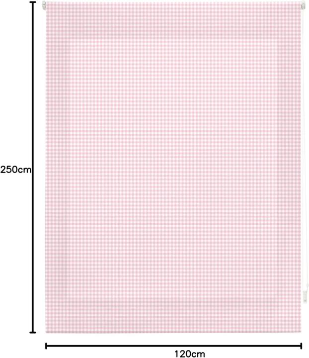 Actual product image Blindecor Vichy Roller Blind Pink (120 x 250 cm)