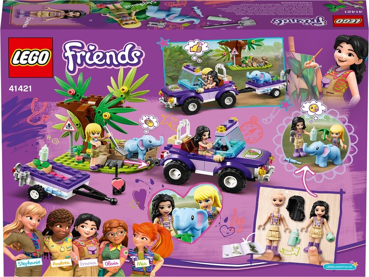 Actual product image LEGO Rescue of the baby elephant with transporter (41421, LEGO Friends)