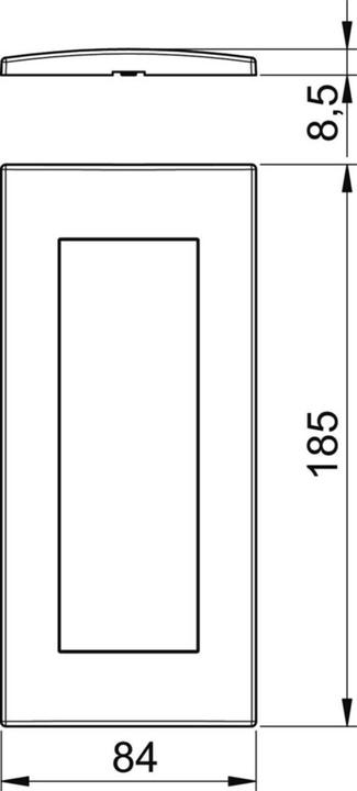 Immagine prodotto OBO Bettermann AR45-F3 RW modulo telaio di copertura 45 3angoli 84x185mm PC rws RAL9010 6119372