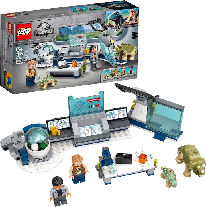 Immagine prodotto LEGO Laboratorio del dottor Wu: Scoppio di dinosauri neonati (75939, LEGO Jurassic World)