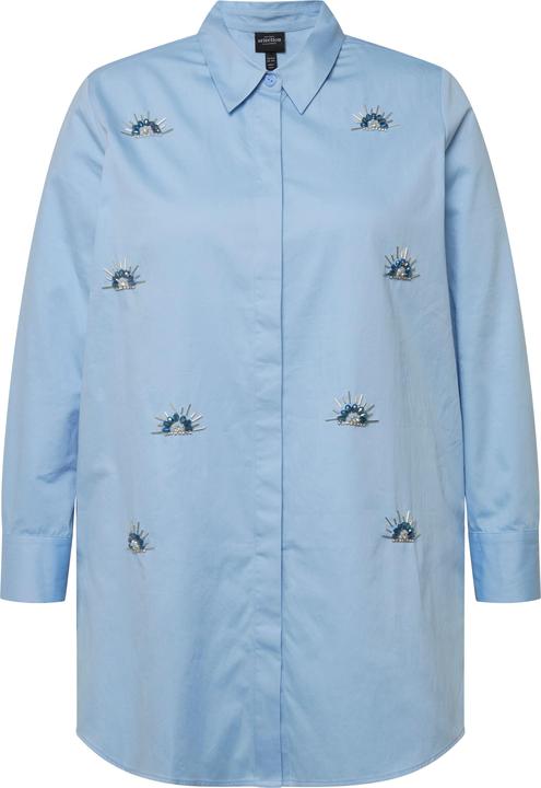 Immagine prodotto Ulla Popken Camicia con ricami, perline, collo da camicia e maniche lunghe (60)
