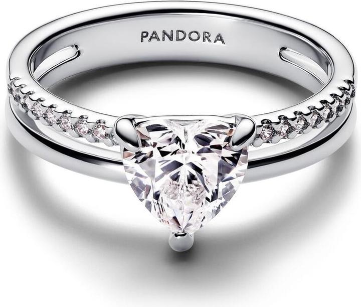 Produktbild Pandora Doppelband Herz Ring (60, 925 Silber)