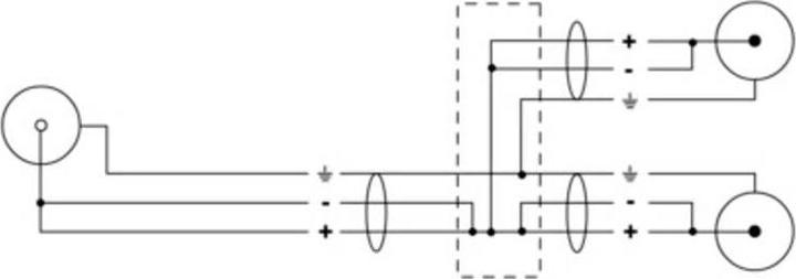 Actual product image Cordial 14888 Klinke / Cinch Audio Y-Adapter (1x Cinch-Buchse - 2x Cinch-Stecker (0.30 m)