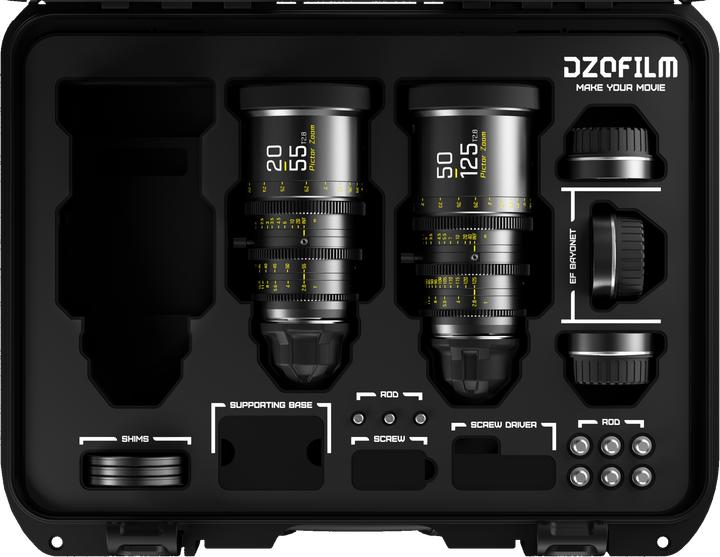 Productafbeelding Dzofilm Pictor Zoom 2-Lens Kit (50-125/20-55 T2.8) Zwart (PL, Canon EF, APS-C / DX)