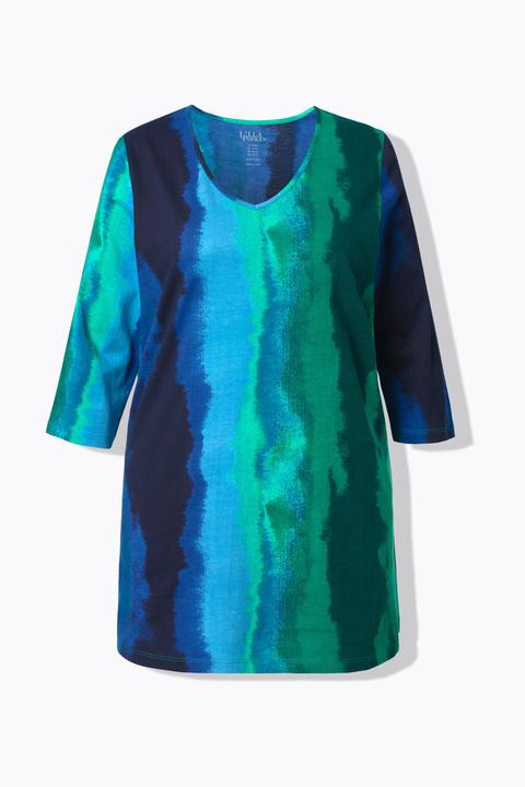 Actual product image Ulla Popken Batik Wave Knit Tunic (68)