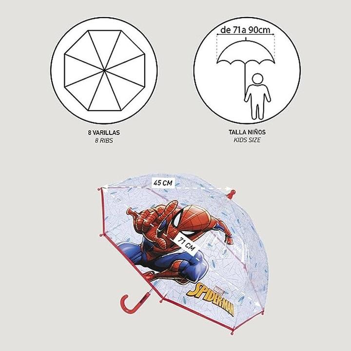 Produktbild Sombo Spiderman Regenschirm transparent