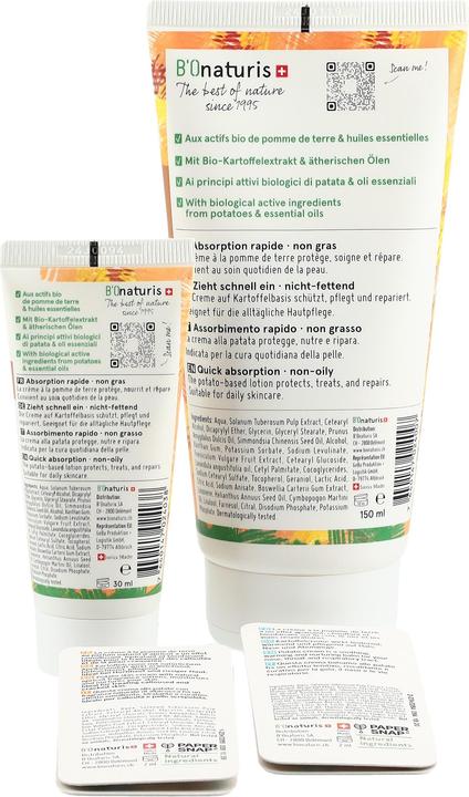 Produktbild B'Onaturis BIOnaturis Kartoffelcreme Duo 150 ml + 30 ml (Körpercreme, 180 ml)