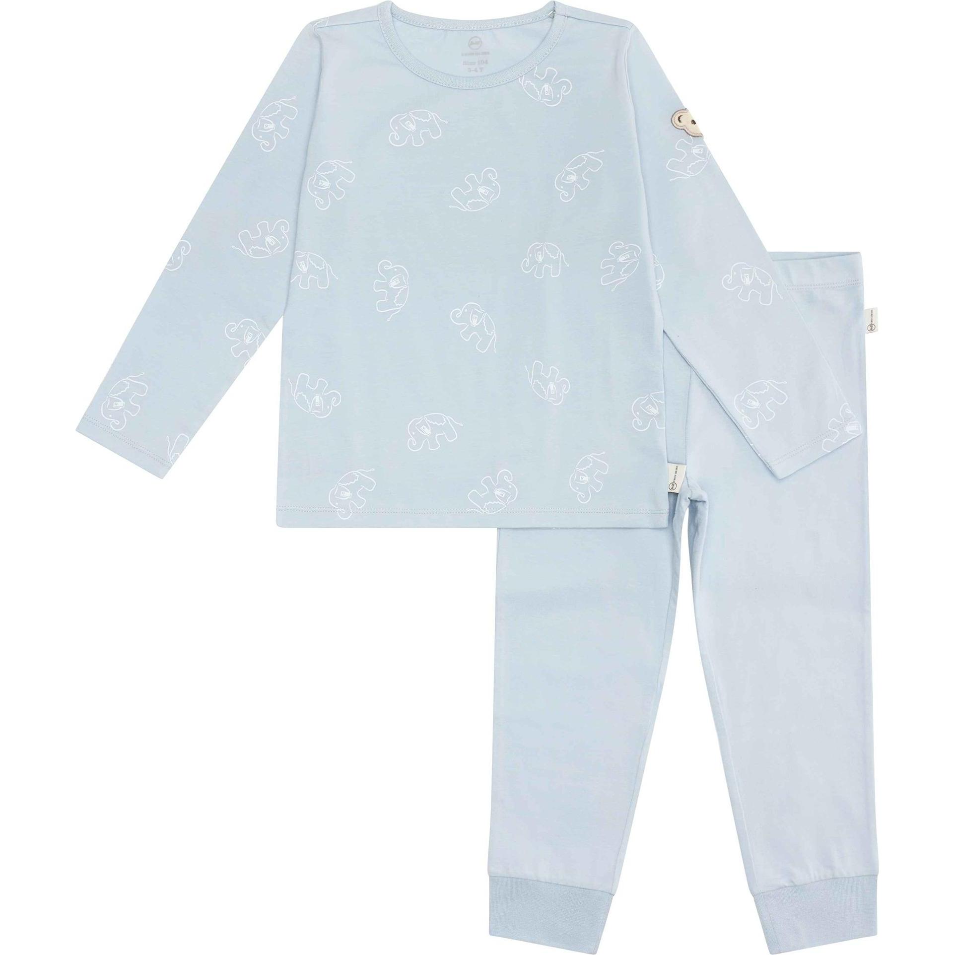 Steiff, Herren, Pyjama, Kinder Schlafanzug, Blau, (104)