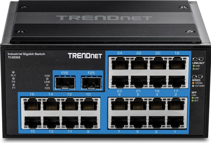 Image du produit Trendnet Commutateur Industriel Gigabit Din-Rail 26 Ports Durci (26 Ports)