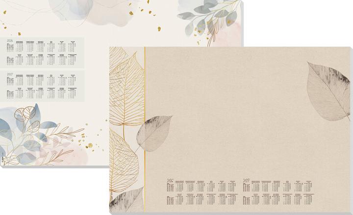 Produktbild Sigel Schreibtischunterlage Natural Leaves 2026/2027 creme Papier 59,5 x 41,0 cm, 30 Blatt (59.50 x 41 cm)