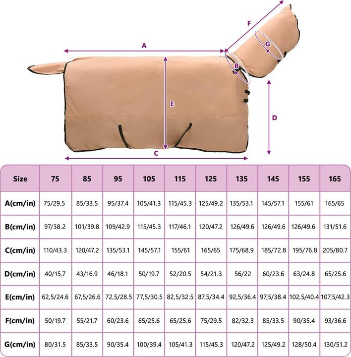 Produktbild vidaXL Pferdedecke (145 cm)