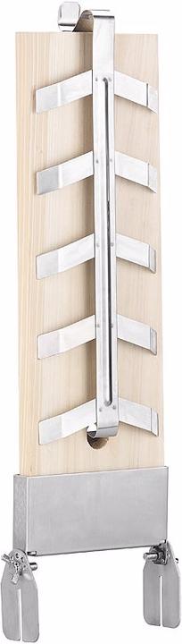 Immagine prodotto Rosenstein & Söhne Tavole di salmone alla fiamma con supporto inclinabile in acciaio inossidabile, set di 4