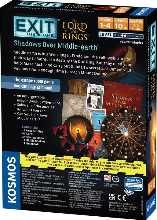 Image du produit Kosmos Exit : The Game - Le Seigneur des Anneaux : Ombres sur la Terre du Milieu (Anglais)