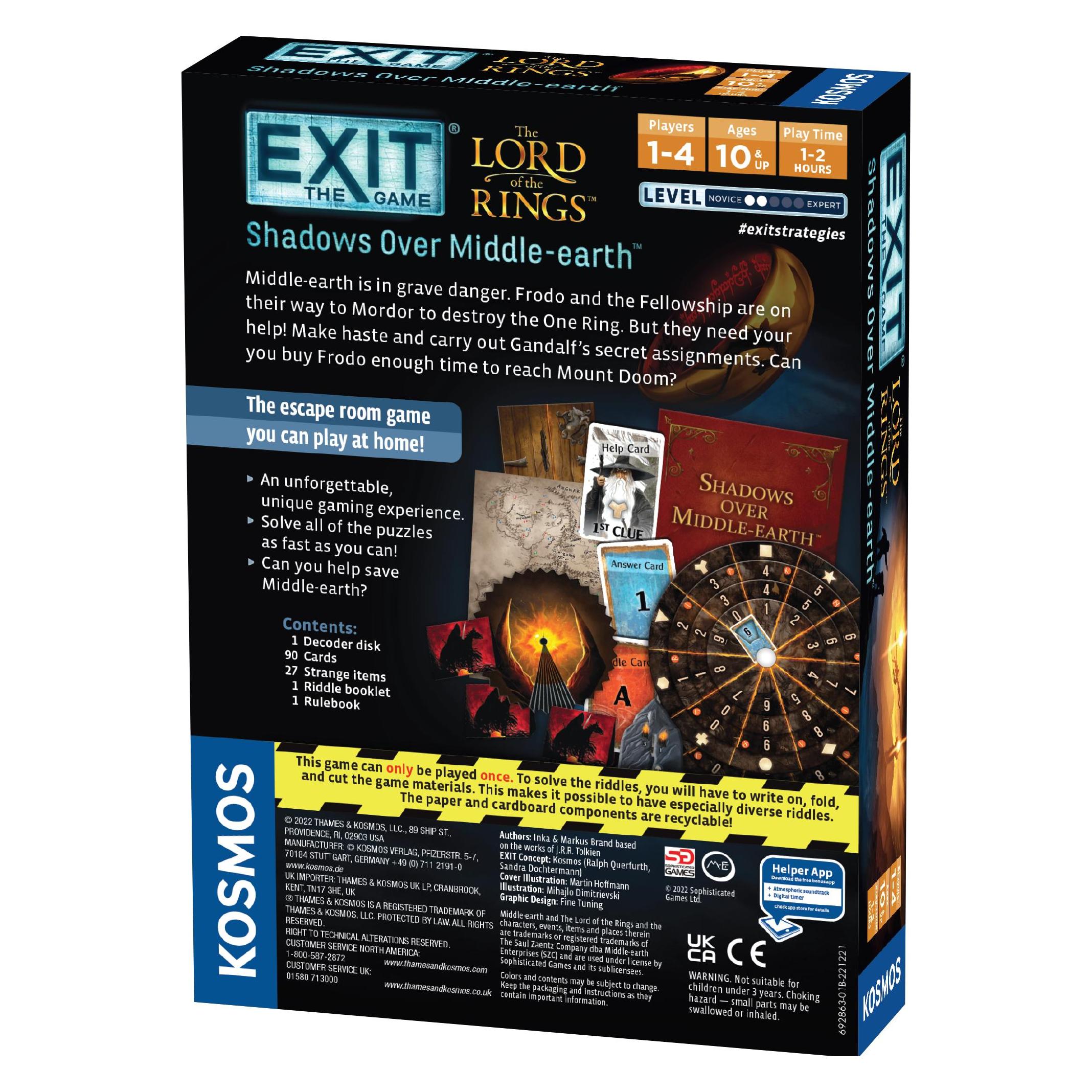 KOSMOS 682248 EXIT - IL SIGNORE DEGLI ANELLI (E) Gioco da tavolo