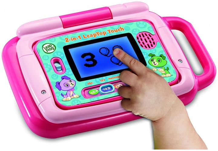 Produktbild VTech 600953 Leap Frog Kids 2 in 1 Touchscreen Activity and Music Laptop - Pink (English Version) 3+ (Englisch)