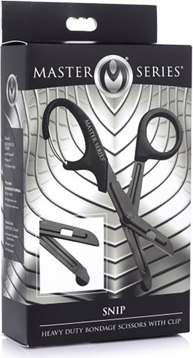 Actual product image Master Series MS Snip Heavy Duty Bondage Scissors with Clip