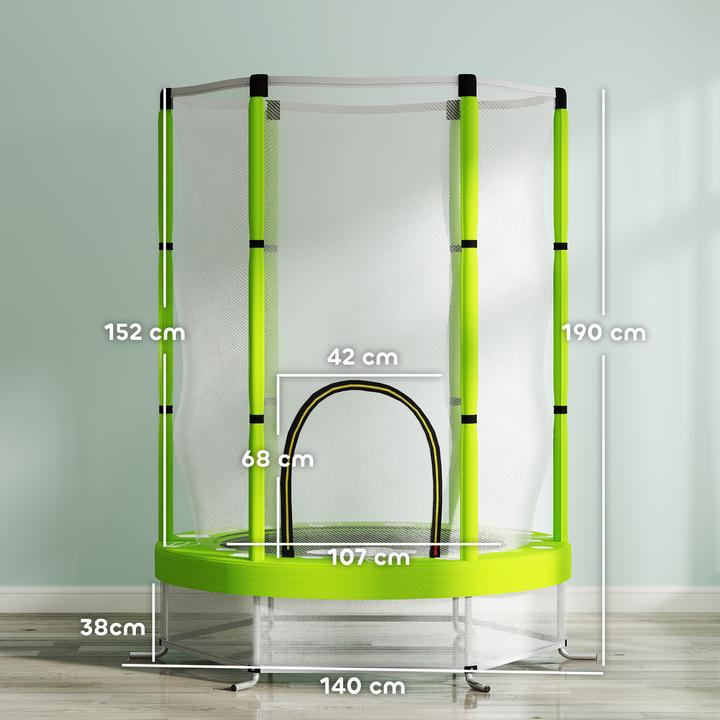 Produktbild Aiyaplay Kinder Trampolin Stahl, Kunststoff Grün (140 cm)