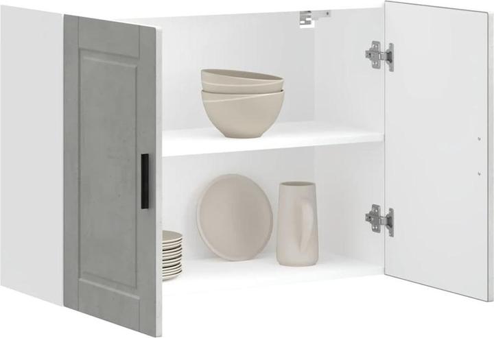Image du produit VidaXL Armoire murale de cuisine Porto Gris béton Matériau bois Armoire murale de cuisine (80 x 31 x 60 cm)