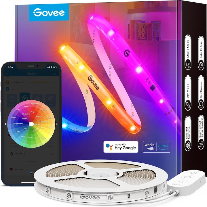 Govee Striscia LED intelligente (RGB, 1000 cm, Interno)
