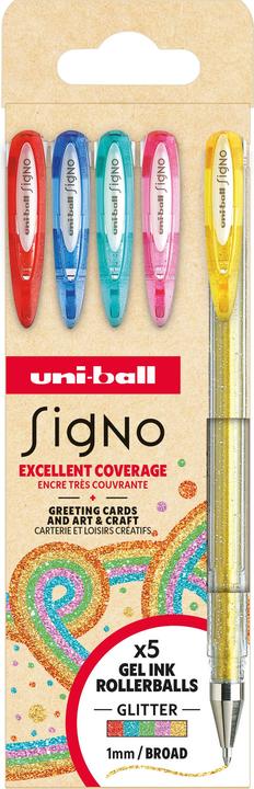 Blau, Gold, Grün, Rosa, Rot