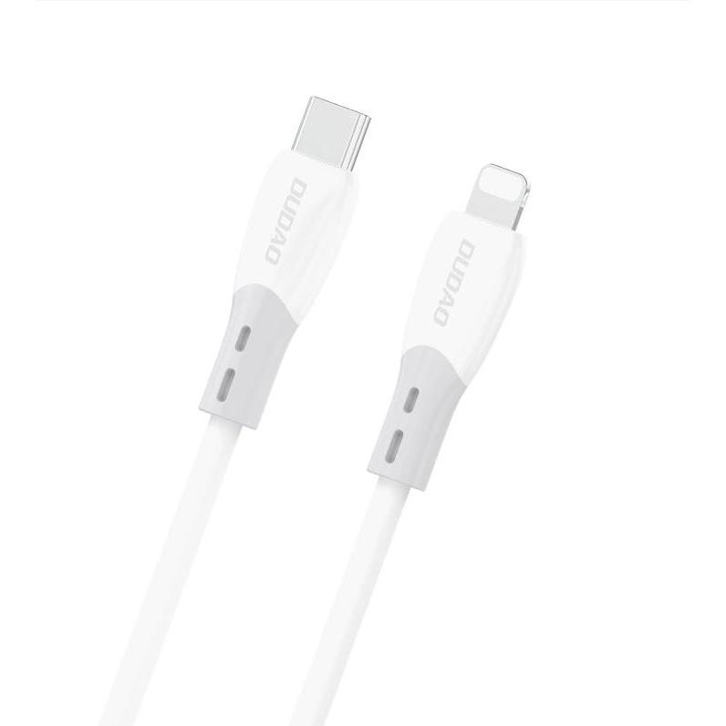 Dudao L25SX 30W USB-C - Lightning Kabel mit weichem Silikongeflecht 2 m - Weiss (2 m, 30 W), Cavo USB