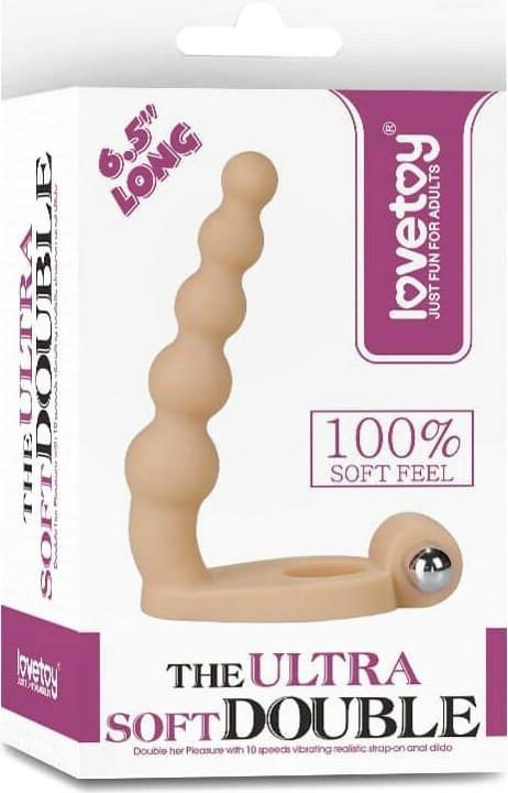 Lovetoy Anal Stimulator The Ultra Soft Bead 6.5 mit Vibration Flesh
