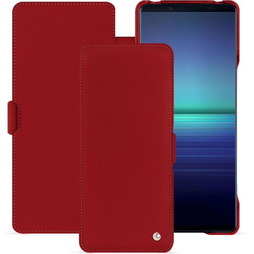 Noreve Lederschutzhülle horizontal (Sony Xperia 1 V), Smartphone Hülle, Rot