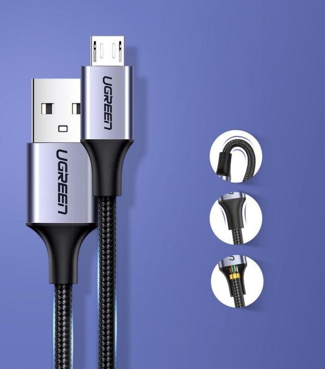 Actual product image Ugreen Micro USB to USB-A 2.0 Cable (1.50 m, USB 2.0, 18 W)