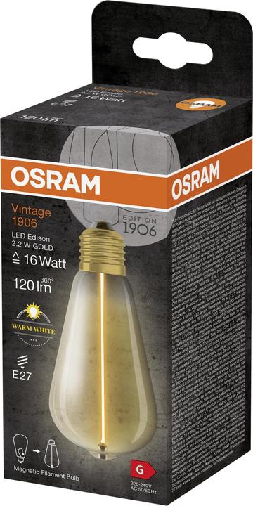 Produktbild Ledvance LED-Lampe (E27, 2.20 W, 120 lm, 1 x, G)