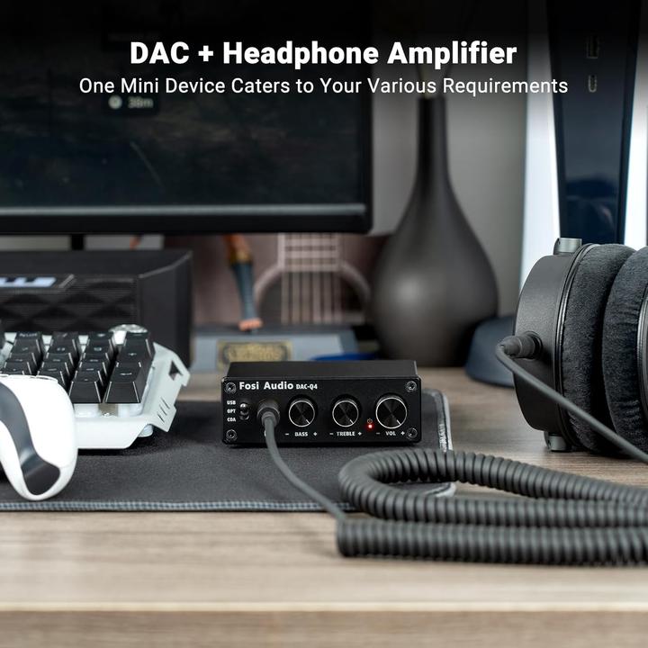 Image du produit Fosi Audio Q4, 24-Bit/192 kHz DAC und Kopfhörerverstärker