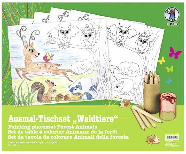 Produktbild Ursus Ausmaltischset Waldtiere
