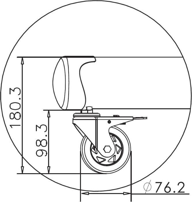 Produktbild Multibrackets M Public Floorstand Basic 180 (Gerätespezifisch, 80", 90 kg)