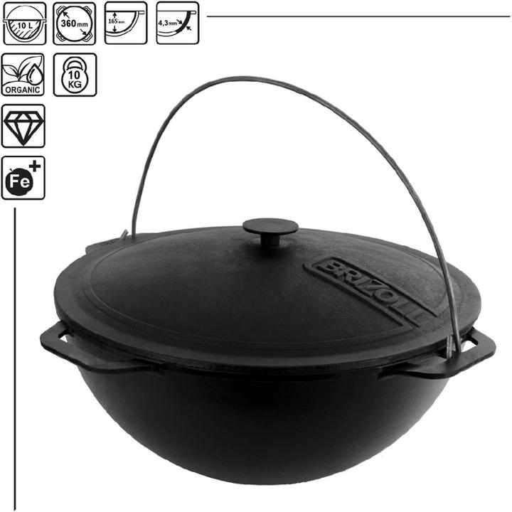 Actual product image Cheffinger Kazan mit Deckel, 10 L