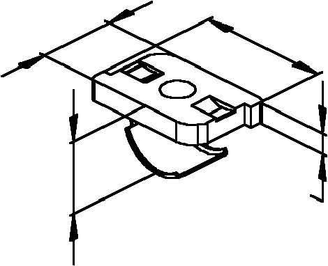 Niedax NIE GSF0405 Sliding nut with clamping spring thread M5 height 3mm thick. (M5)