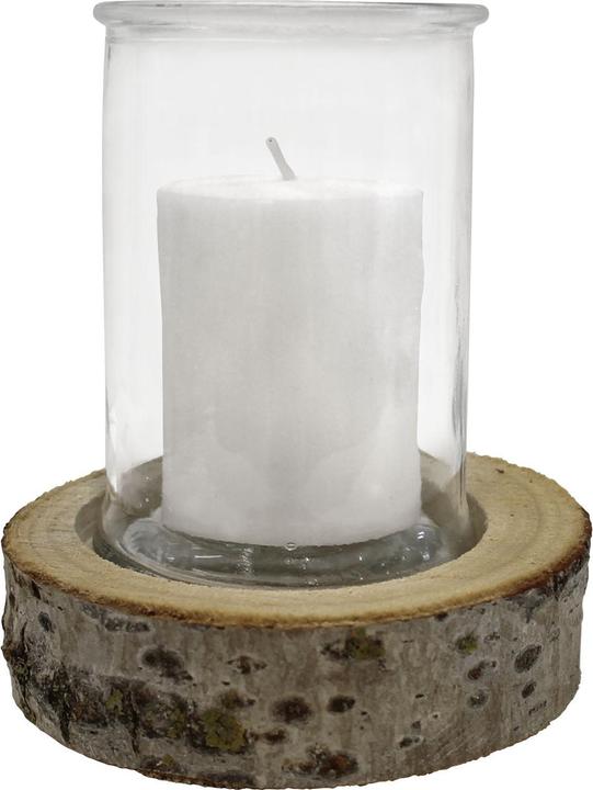 Image du produit Natura Punto Verre à bougie sur socle en bois (10 x 13.5 cm, 6,5 x 8 cm)